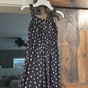 Black Floral Sleeveless Pant Romper Girls